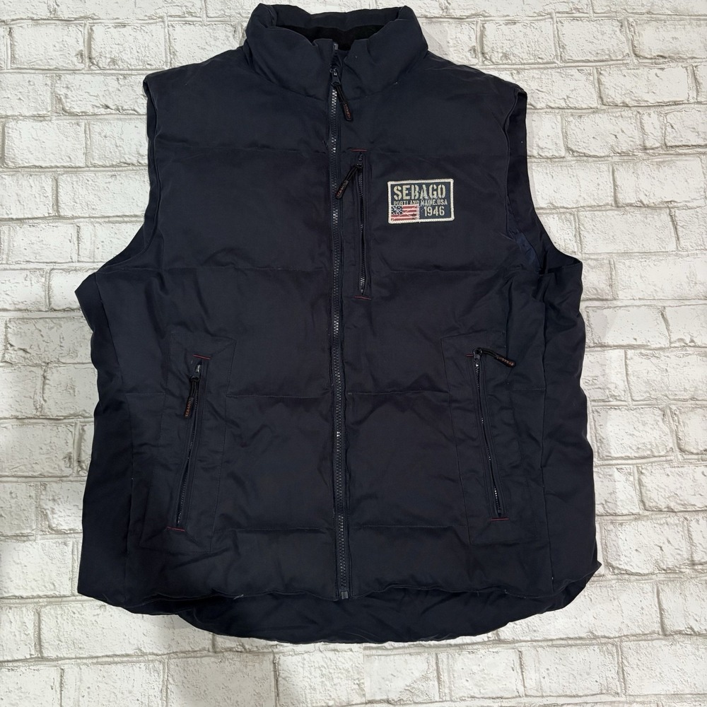 Sebago Puffer Vest Down Filled Warm Navy size‎ XL
